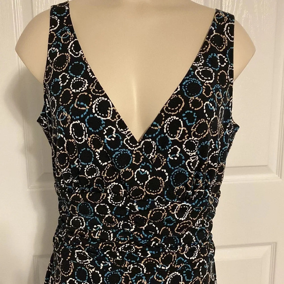 Karin Stevens black patterned sleeveless dress 8 - Picture 2 of 15